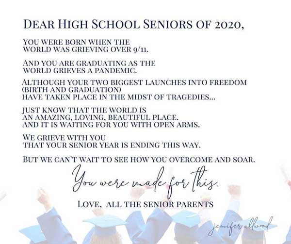 Message to seniors